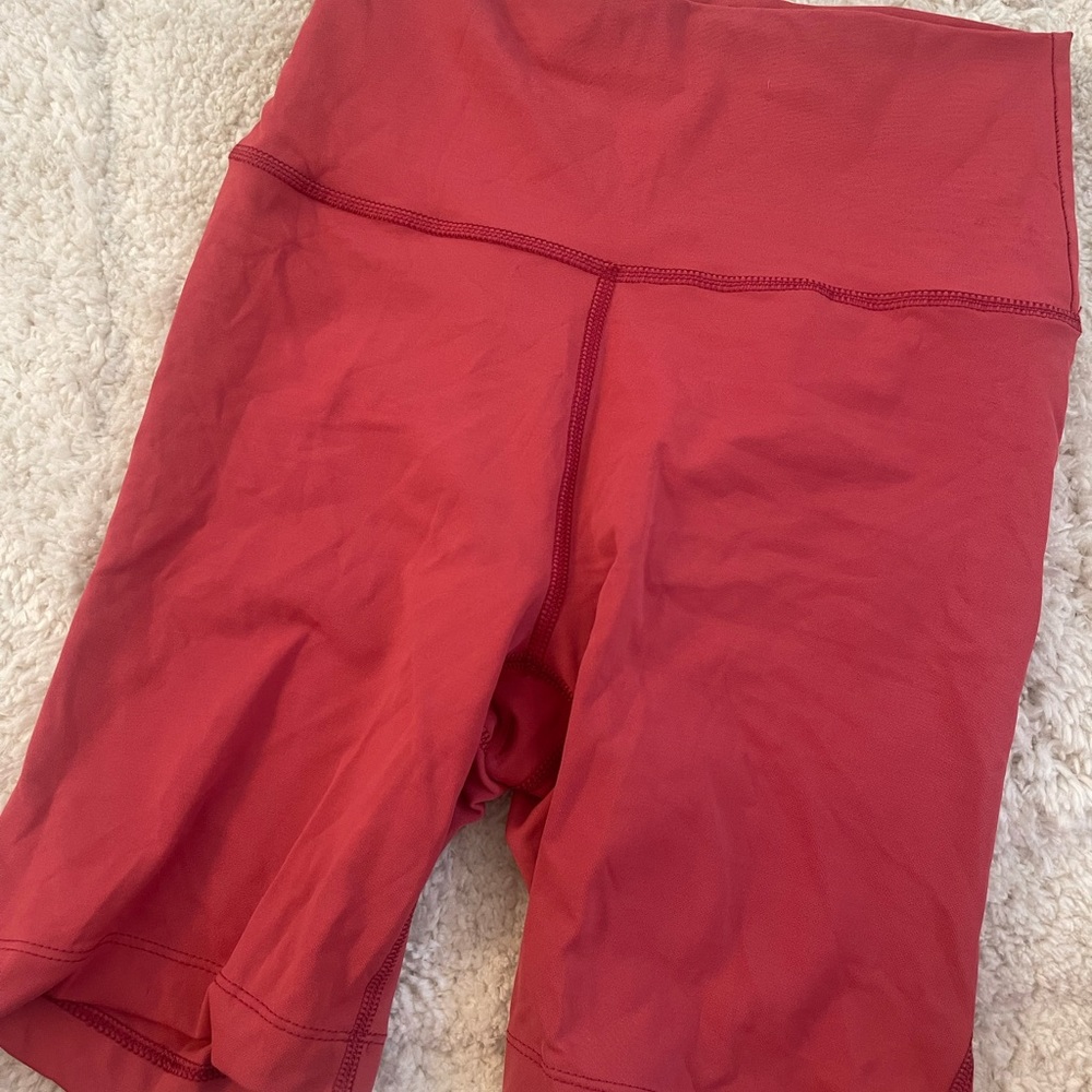 Outdoor Voices Bike Shorts Red